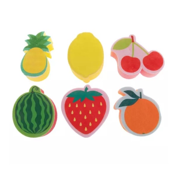 Joie 6-piece Fruit Kitchen Sponges - New - Picture 2 of 3